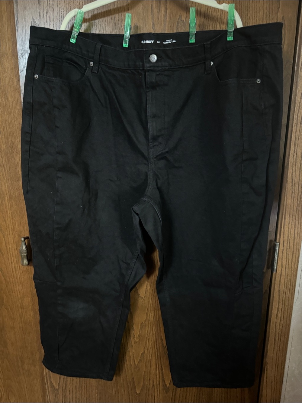 Old Navy Women’s Black High Rise Barrel-Leg Pants